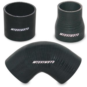 (image for) Mishimoto 2.5in Black Silicone Coupler w/ 1/8in NPT Bung