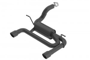 (image for) Borla 2018 Jeep Wrangler JL/JLU 3.6L 2DR/4DR ATAK SS Axle Back Black Coated Exhaust w/3.5in Tips