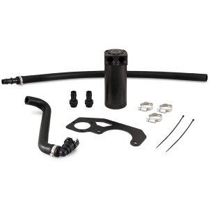 (image for) Mishimoto 2018+ Jeep Wrangler JL 2.0L Baffled Oil Catch Can Kit - Black