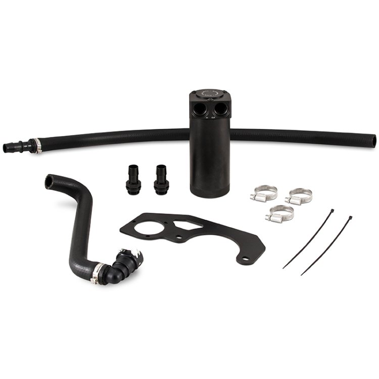 (image for) Mishimoto 2018+ Jeep Wrangler JL 2.0L Baffled Oil Catch Can Kit - Black