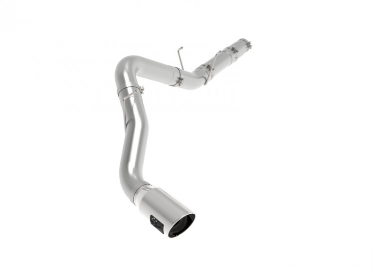 (image for) aFe ATLAS 5in DPF-Back Alum Steel Exhaust System w/Polished Tip 19-20 Ram Diesel Trucks L6-6.7L (td)