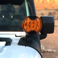 (image for) KC HiLiTES 6in. Light Shield for SlimLite LED - Amber