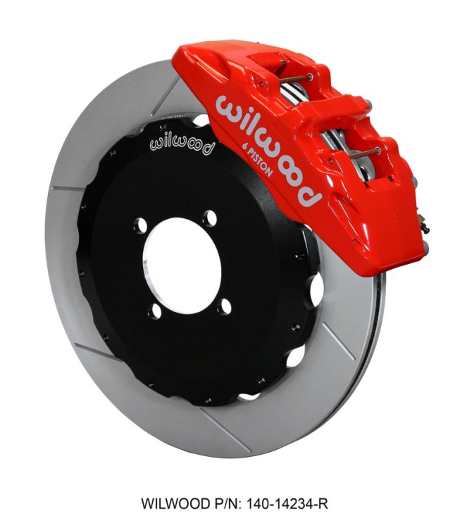 (image for) Wilwood Dynapro 6 Front Hat Kit 12.88in Red 2016-Up Mazda MX5 Miata w/ Lines