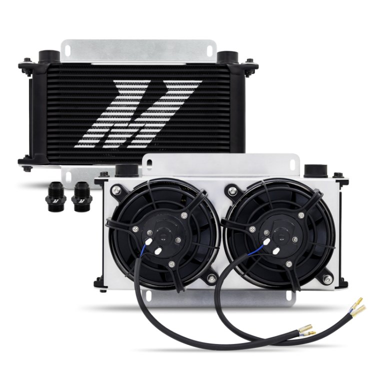 (image for) Mishimoto Universal Oil Cooler Kit - 19 Row Cooler and 2x5in Fans