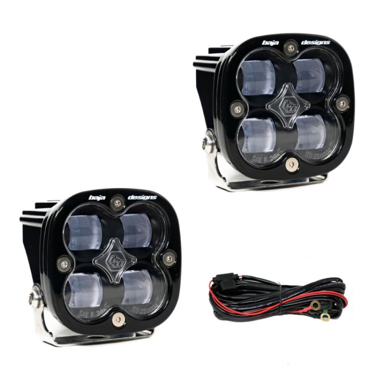 (image for) Baja Designs Squadron SAE LED Auxiliary Light Pod Pair - Clear