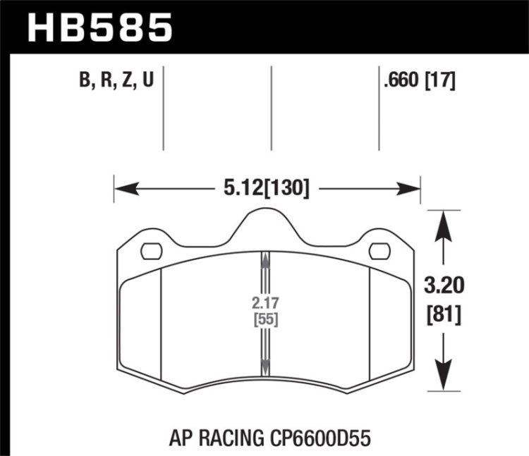 (image for) Hawk 12-14 McLaren MP4-12C HPS 5.0 Front Brake Pads