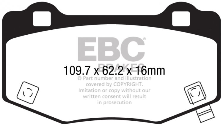 (image for) EBC 15-17 Ford Mustang Shelby GT350/GT350R Yellowstuff Rear Brake Pads