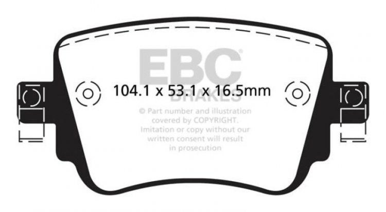(image for) EBC 15-21 Volkswagen GTi 2.0 Turbo Greenstuff Rear Brake Pads