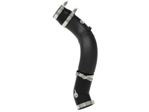 (image for) aFe BladeRunner 3-1/2in Aluminum Cold Charge Pipe Black RAM Diesel Trucks 25-26 L6-6.7L (td)
