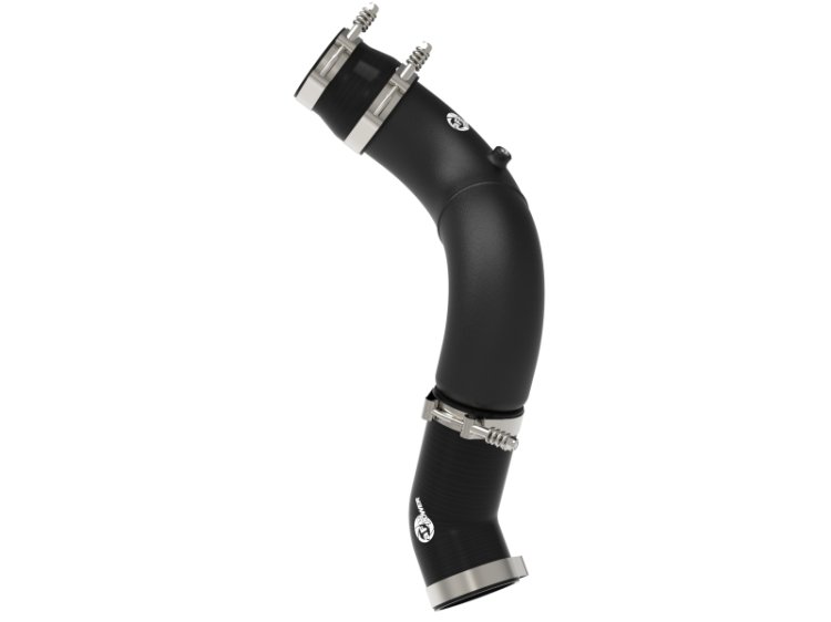 (image for) aFe BladeRunner 3-1/2in Aluminum Cold Charge Pipe Black RAM Diesel Trucks 25-26 L6-6.7L (td)