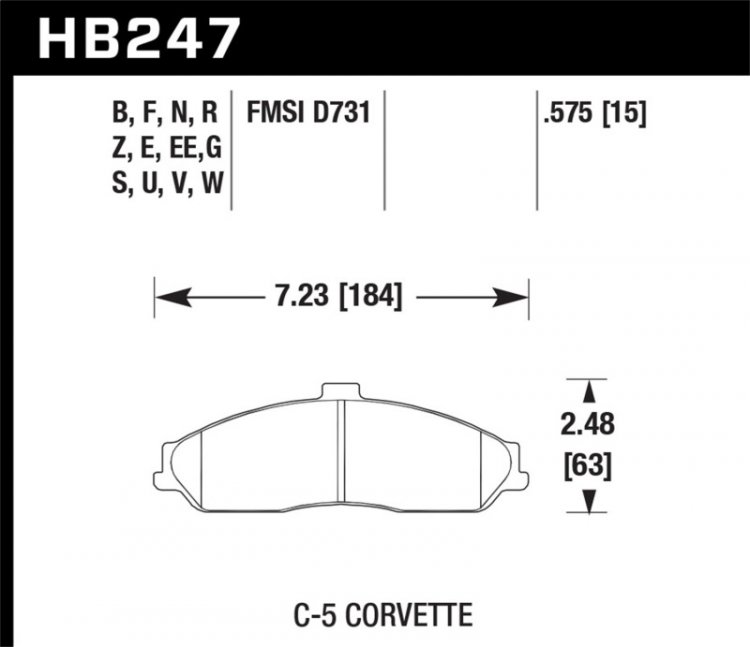 (image for) Hawk 04-09 Cadillac XLR / 97-11 Chevrolet Cadillac / 05-06 Pontiac GTO DTC-70 Front Race Brake Pads