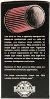 (image for) K&N Filter Universal Rubber Filter 3 1/2 inch Flange 4 5/8 inch Base 3 1/2 inch Top 7 inch Height