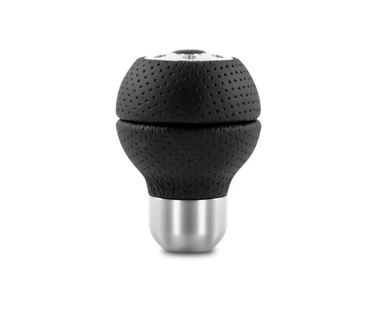 (image for) Momo Race Shift Knob - Black Airleather, Aluminum Insert