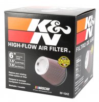 (image for) K&N Round Tapered Universal Air Filter 6in Flange ID x 7.5in Base OD x 5in Top OD x 6.5in Height