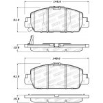 (image for) StopTech Street Performance 13-15 Honda Accord EX/EXL Front Brake Pads