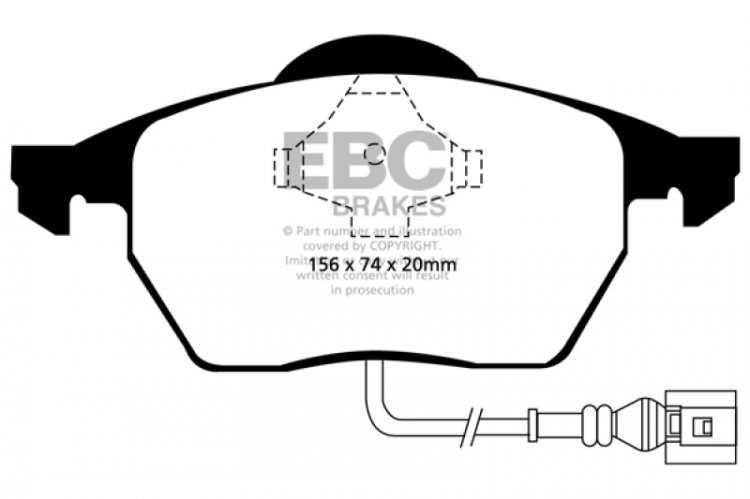 (image for) EBC 99-06 Audi TT 1.8 Turbo Redstuff Front Brake Pads