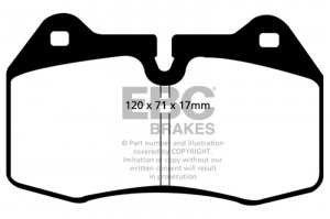 (image for) EBC 94-99 BMW M5 3.8 (E34) Yellowstuff Front Brake Pads