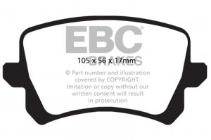 (image for) EBC 15+ Audi Q3 2.0 Turbo Redstuff Rear Brake Pads