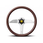 (image for) Momo Grand Prix Steering Wheel 350 mm - Mahogany Wood/Brshd Spokes