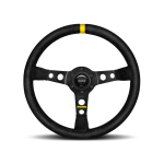 (image for) Momo MOD07 Steering Wheel 350 mm - Black Suede/Black Spokes/1 Stripe