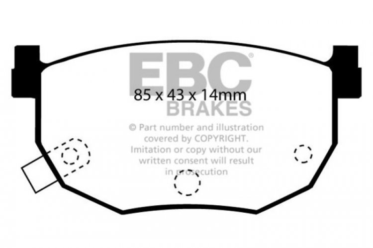 (image for) EBC 99-01 Hyundai Elantra 2.0 Redstuff Rear Brake Pads