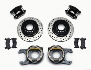 (image for) Wilwood D154 P/S Park Brake Kit Drilled Chevy C-10 2.42 Offset 5-lug