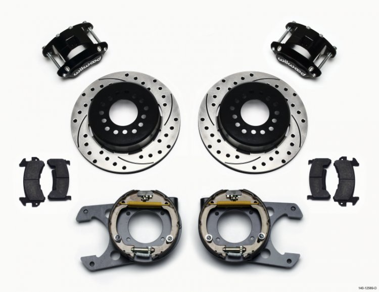 (image for) Wilwood D154 P/S Park Brake Kit Drilled Chevy C-10 2.42 Offset 5-lug