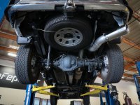 (image for) aFe Large Bore-HD 5 IN 409 SS DPF-Back Exhaust System w/Polished Tip 20-21 GM Truck V8-6.6L