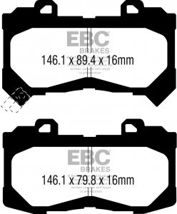 (image for) EBC 15+ Chevrolet Colorado 2.5 Yellowstuff Front Brake Pads