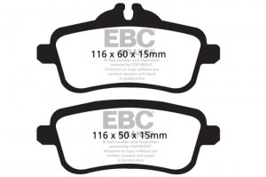(image for) EBC 14+ Mercedes-Benz CLA45 AMG 2.0 Turbo Redstuff Rear Brake Pads