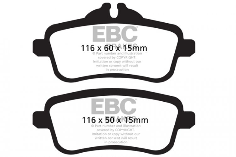 (image for) EBC 14+ Mercedes-Benz CLA45 AMG 2.0 Turbo Redstuff Rear Brake Pads