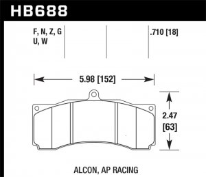 (image for) Hawk DTC-70 Universal Performance Compound Racing Brake Pads