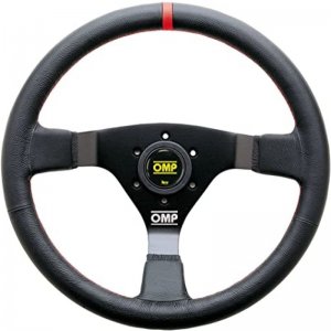 (image for) OMP WRC Steering Wheel Black/Red Leather