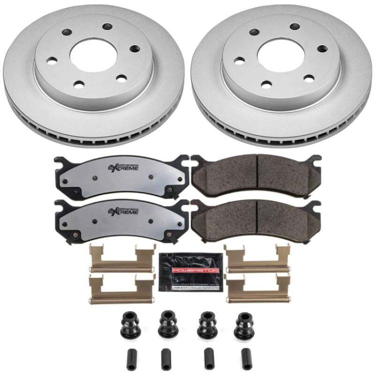 (image for) Power Stop 02-06 Cadillac Escalade Front Z36 Coated Truck & Tow Brake Kit