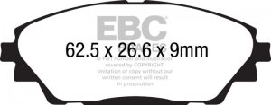 (image for) EBC 14+ Mazda 3 2.0 (Japan Build) Yellowstuff Front Brake Pads