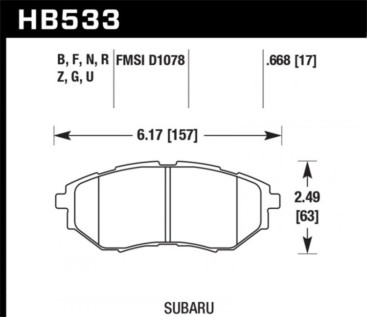 (image for) Hawk 05-08 LGT D1078 HPS Street Front Brake Pads