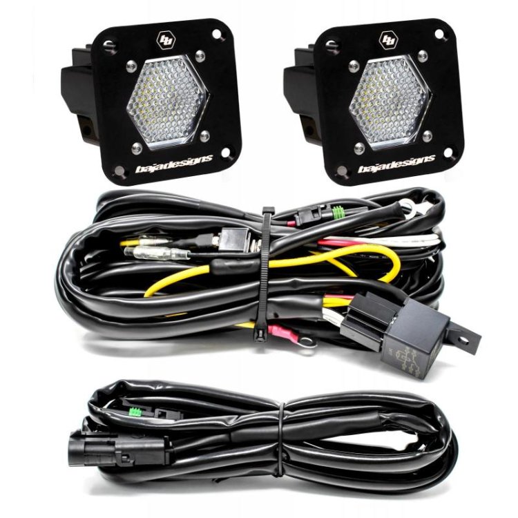 (image for) Baja Designs S1 Work/Scene LED Light Backup Kit w/ Mounting Bracket Pair