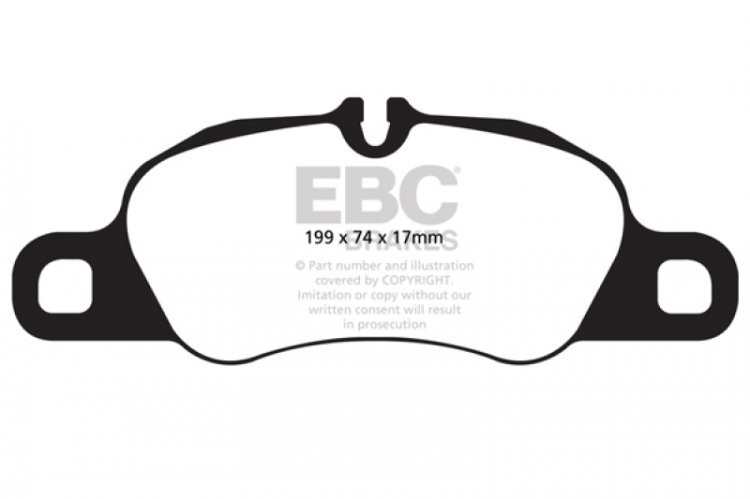 (image for) EBC 12-16 Porsche Boxster 2.7L (Cast Iron Rotors Only) Bluestuff Front Brake Pads