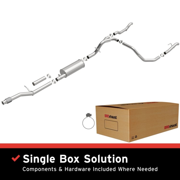 (image for) BRExhaust 19-24 Chevrolet Silverado 1500 5.3L Direct-Fit Replacement Exhaust Kit