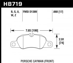 (image for) Hawk 13-16 Porsche 911 Front HPS 5.0 Brake Pads