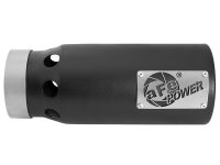 (image for) aFe SATURN 4S 4in SS Intercooled Exhaust Tip - Black 4in In x 5in Out x 12in L Bolt-On