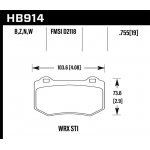 (image for) Hawk 2018 Subaru WRX STI DTC-30 Rear Brake Pads