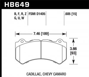 (image for) Hawk 08-12 Cadillac CTS-V / 12 Jeep Grand Cherokee (WK2) SRT8 DTC-70 Front Race Brake Pads