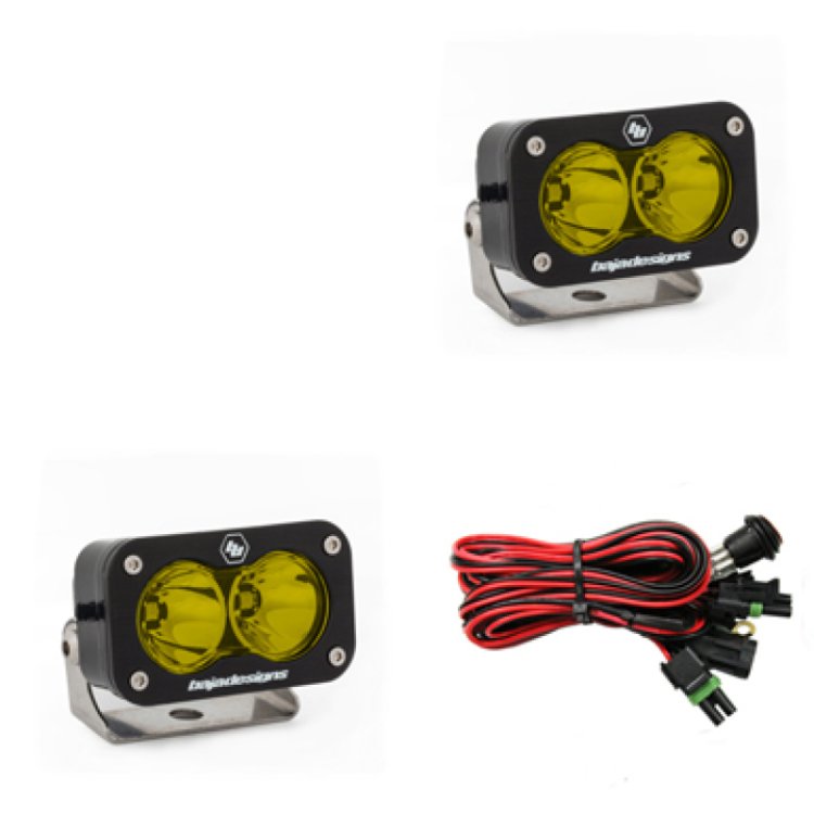 (image for) Baja Designs S2 Pro Series LED Light Pods Amber Lens Work/Scene Pattern - Pair