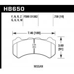 (image for) Hawk 09-11 Nissan GT-R DTC-70 Motorsports Front Brake Pads
