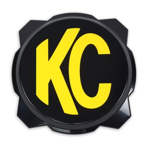 (image for) KC HiLiTES 6in. Hard Cover for Gravity Pro6 LED Lights (Single) - Black w/Yellow KC Logo