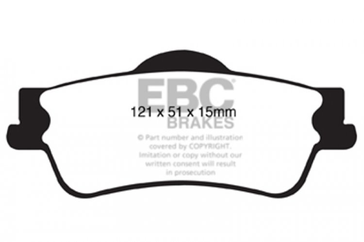 (image for) EBC 11+ Chevrolet Caprice 3.6 Redstuff Rear Brake Pads
