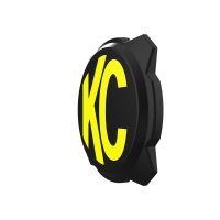 (image for) KC HiLiTES 6in. Hard Cover for Gravity Pro6 LED Lights (Single) - Black w/Yellow KC Logo