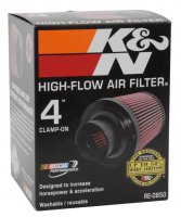 (image for) K&N Universal Air Filter (4in. Flange / 6in. Base OD / 4-5/8in. Top OD / 6in. Height)