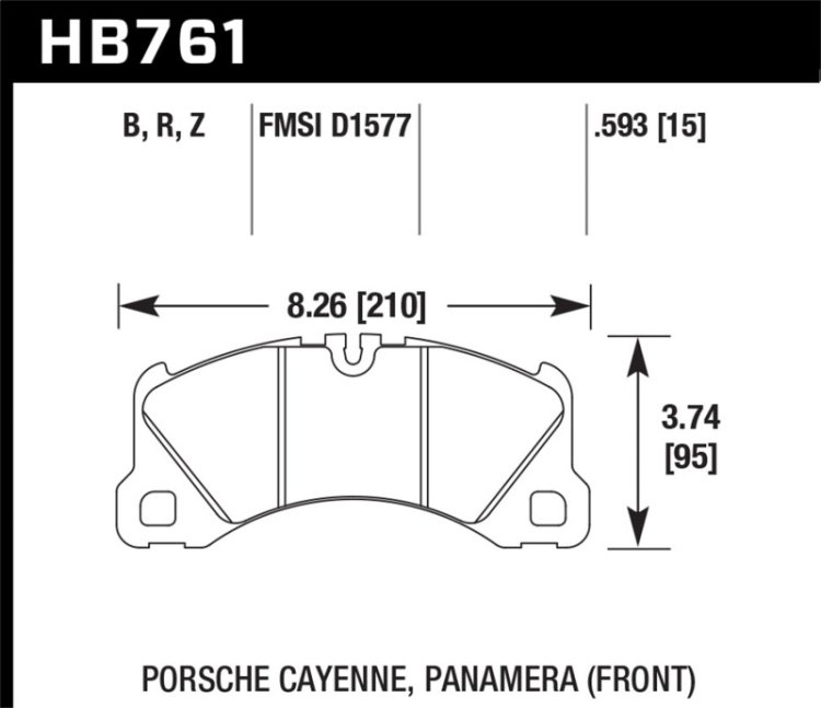 (image for) Hawk 10-13 Porsche Panamera / 15-17 Porsche Macan Turbo HPS 5.0 Front Brake Pads